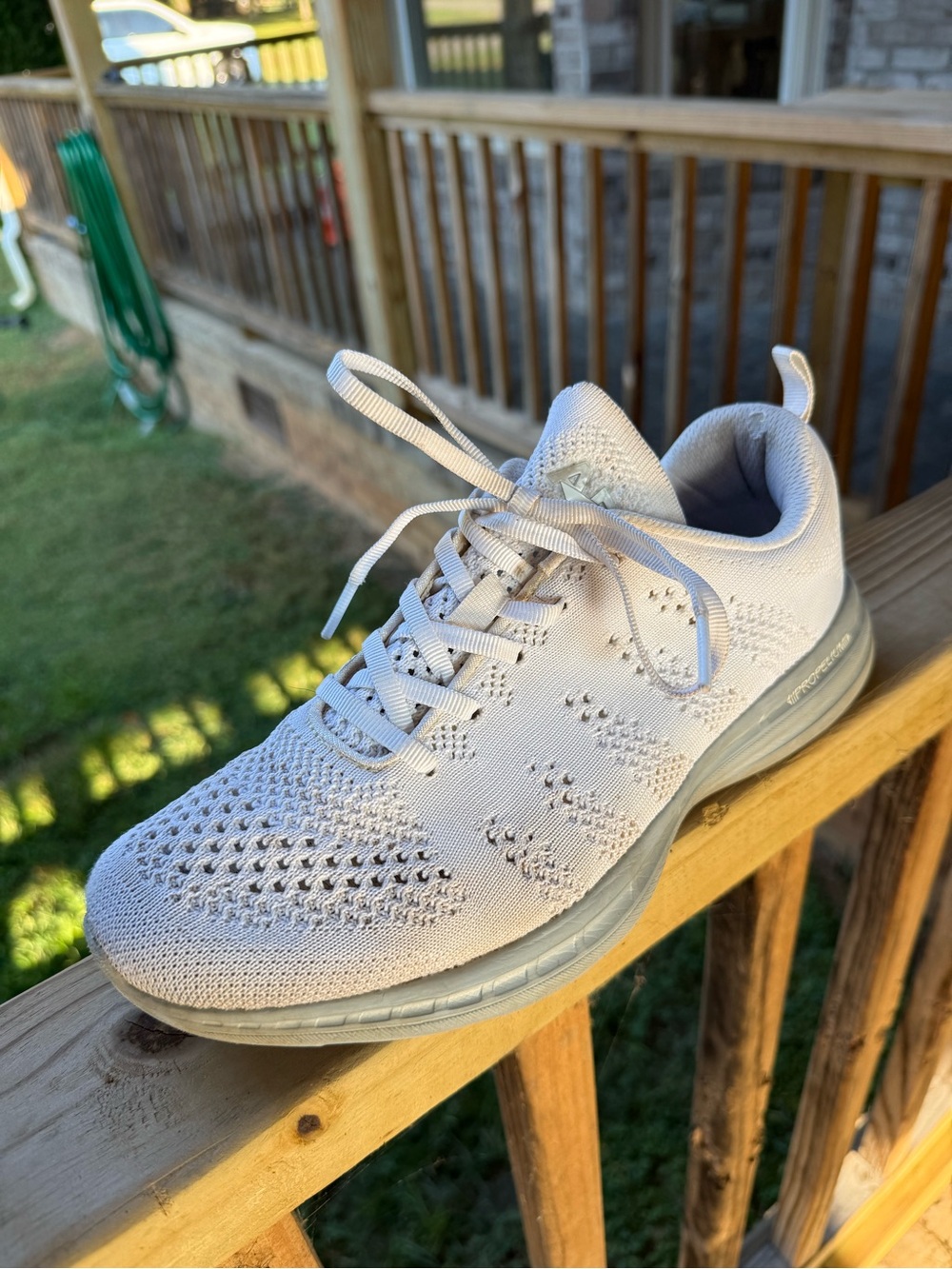 APL Women's White Knit Athletic Sneakers